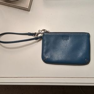 Leather Coach wristlet